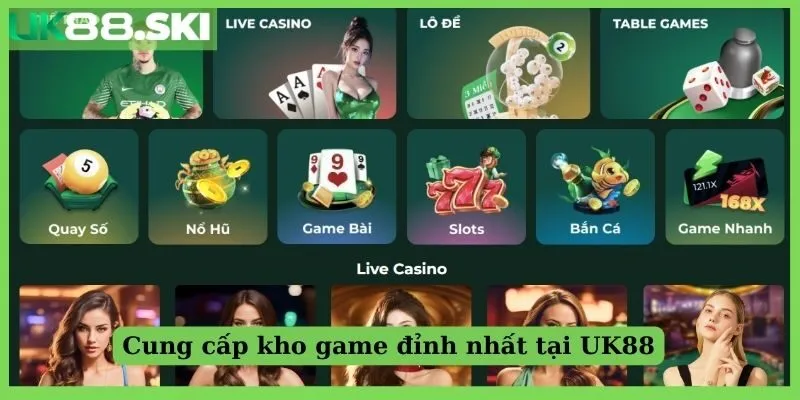 Cung cấp kho game đỉnh nhất tại UK88