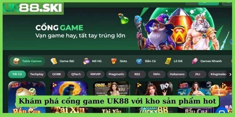 Khám phá cổng game UK88 với kho sản phẩm hot