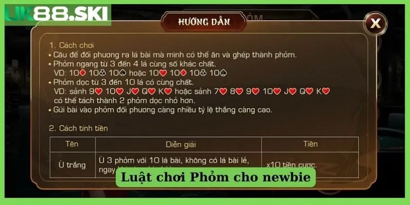 Luật chơi Phỏm cho newbie