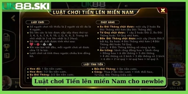 Luật chơi Tiến lên miền Nam cho newbie