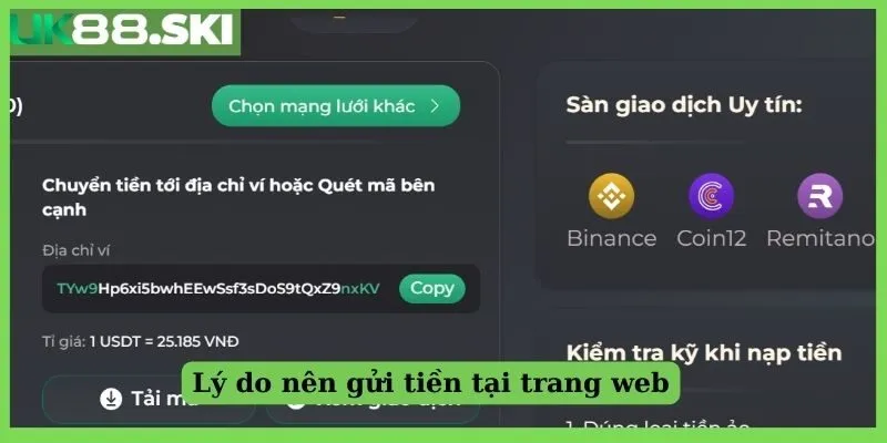 Lý do nên gửi tiền tại trang web