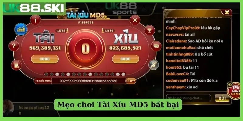 Bí quyết cá cược Tài Xỉu MD5 bất bại