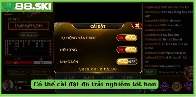 Cài đặt game để có trải nghiệm như mong muốn