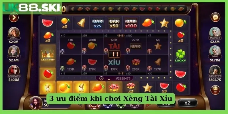 3 ưu điểm khi chơi Xèng Tài Xỉu