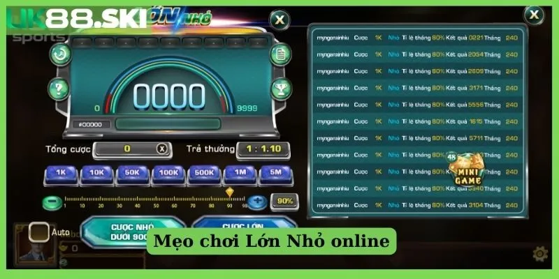 Mẹo chơi Lớn Nhỏ online