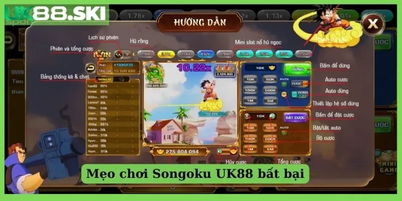 Mẹo chơi Songoku UK88 bất bại